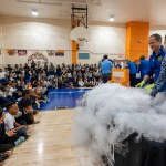 NASA’s SpaceX Crew-3 astronaut Tom Marshburn participates in a STEM demonstration