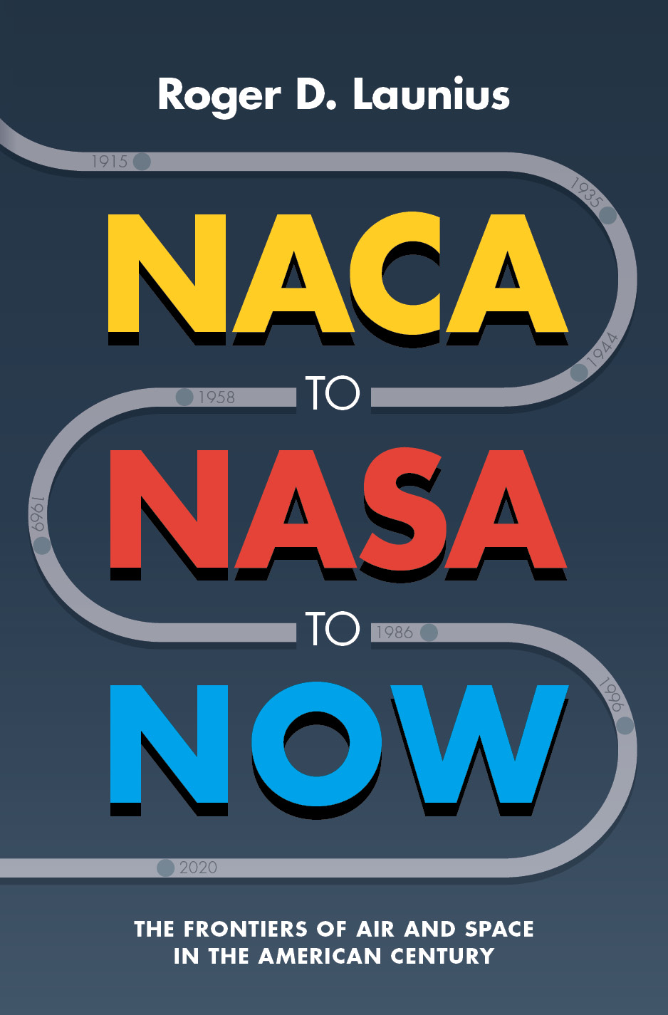 Cover design for NACA to NASA to Now by Roger Launius