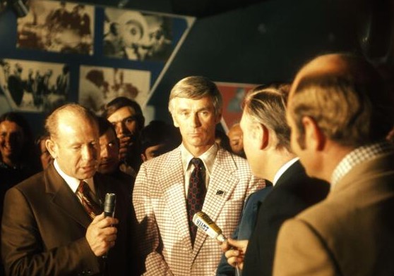 Apollo 17 postflight 25 Paris Air Show Cernan and Leonov May 30 1973