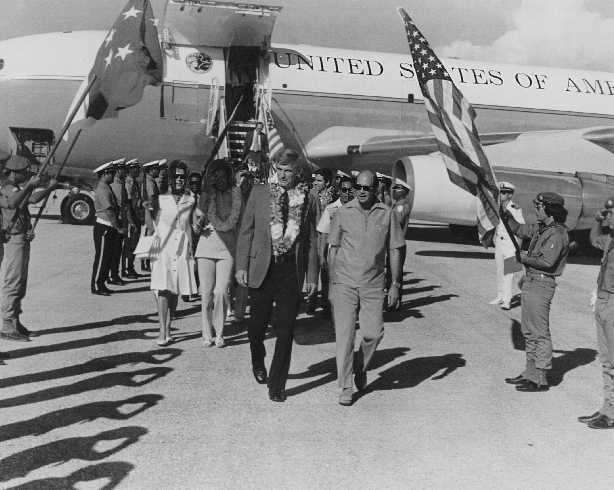 Apollo 17 postflight 31 arrival on Saipan Jul 1973 325701