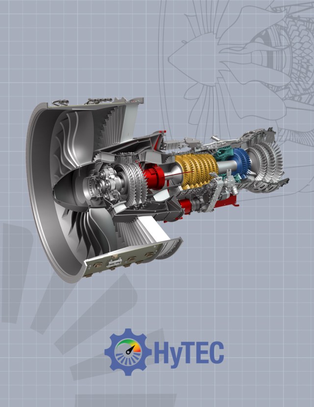 A cross-cut graphic of a HyTEC engine.