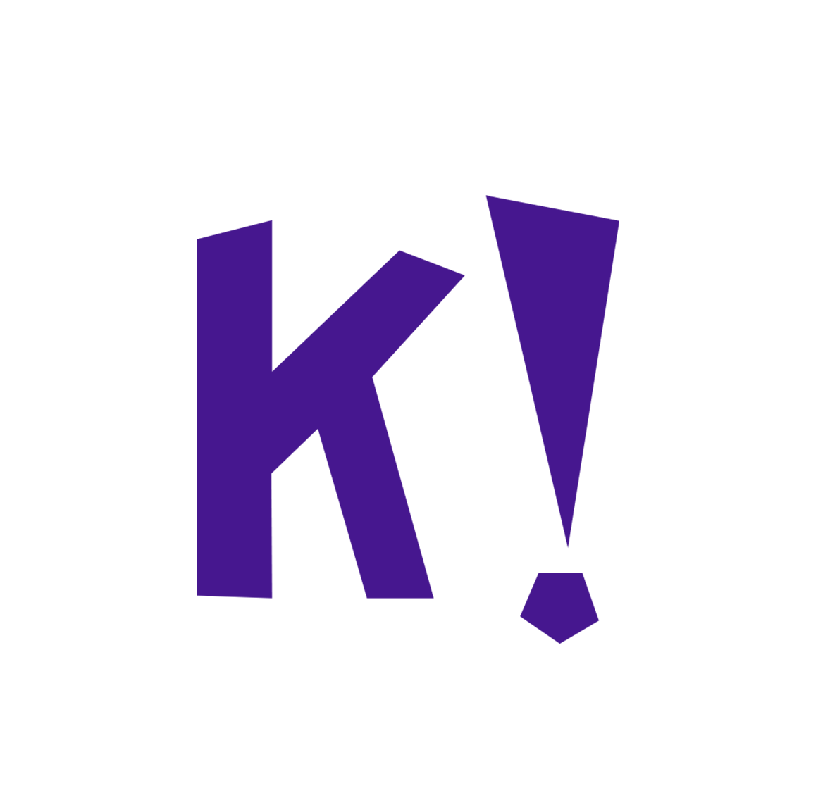 Letter K with an exclamation mark