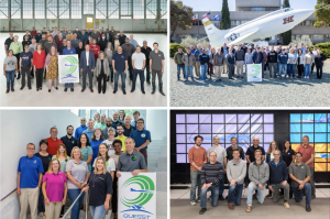 4 images in a quadrant. Top left is Glenn Research Center team, Top right is Armstrong Flight Research Center team, Bottom left is Langley Research Center team and the Bottom right is Ames Research Center team.