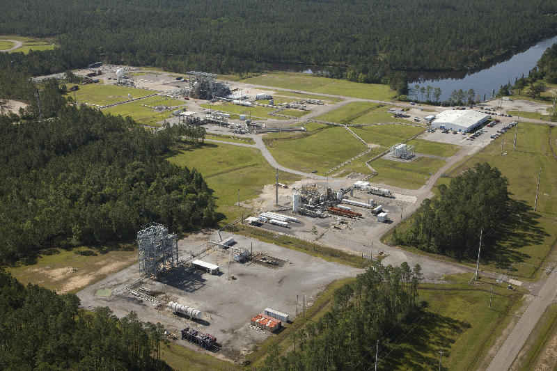 aerial image shows the E Test Complex at NASA’s Stennis Space Center