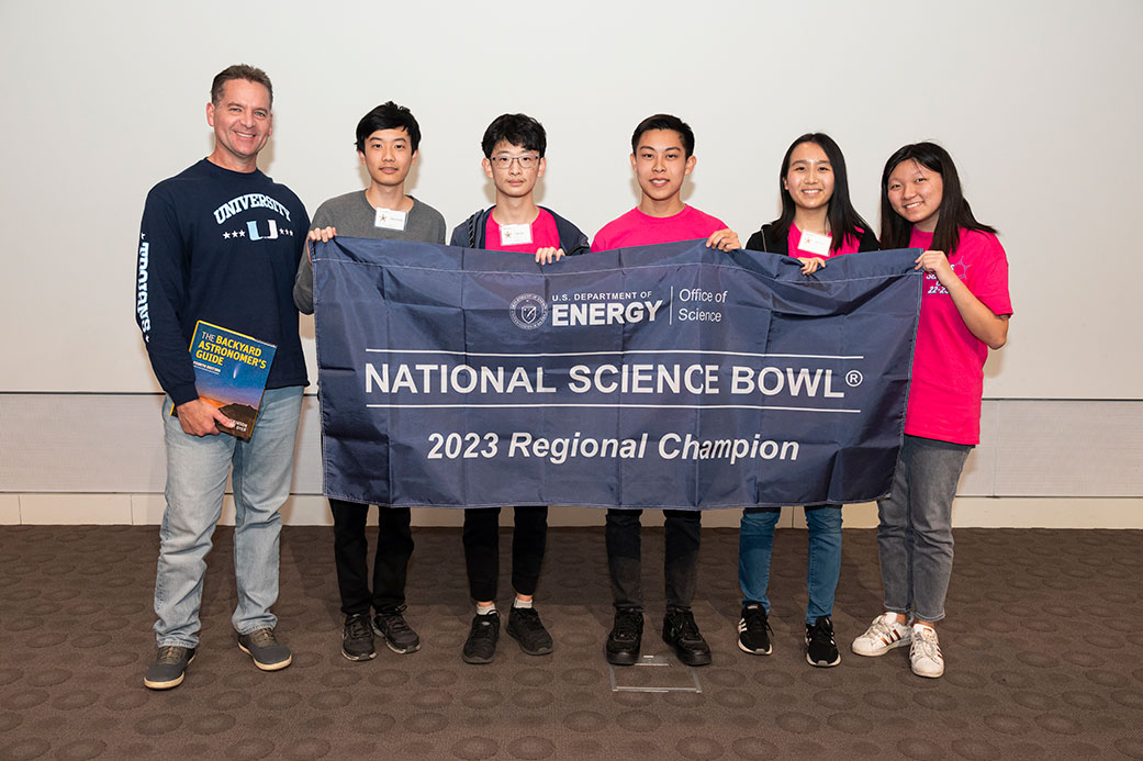 The team from University High in Irvine, California, won the 2023 regional Science Bowl at JPL
