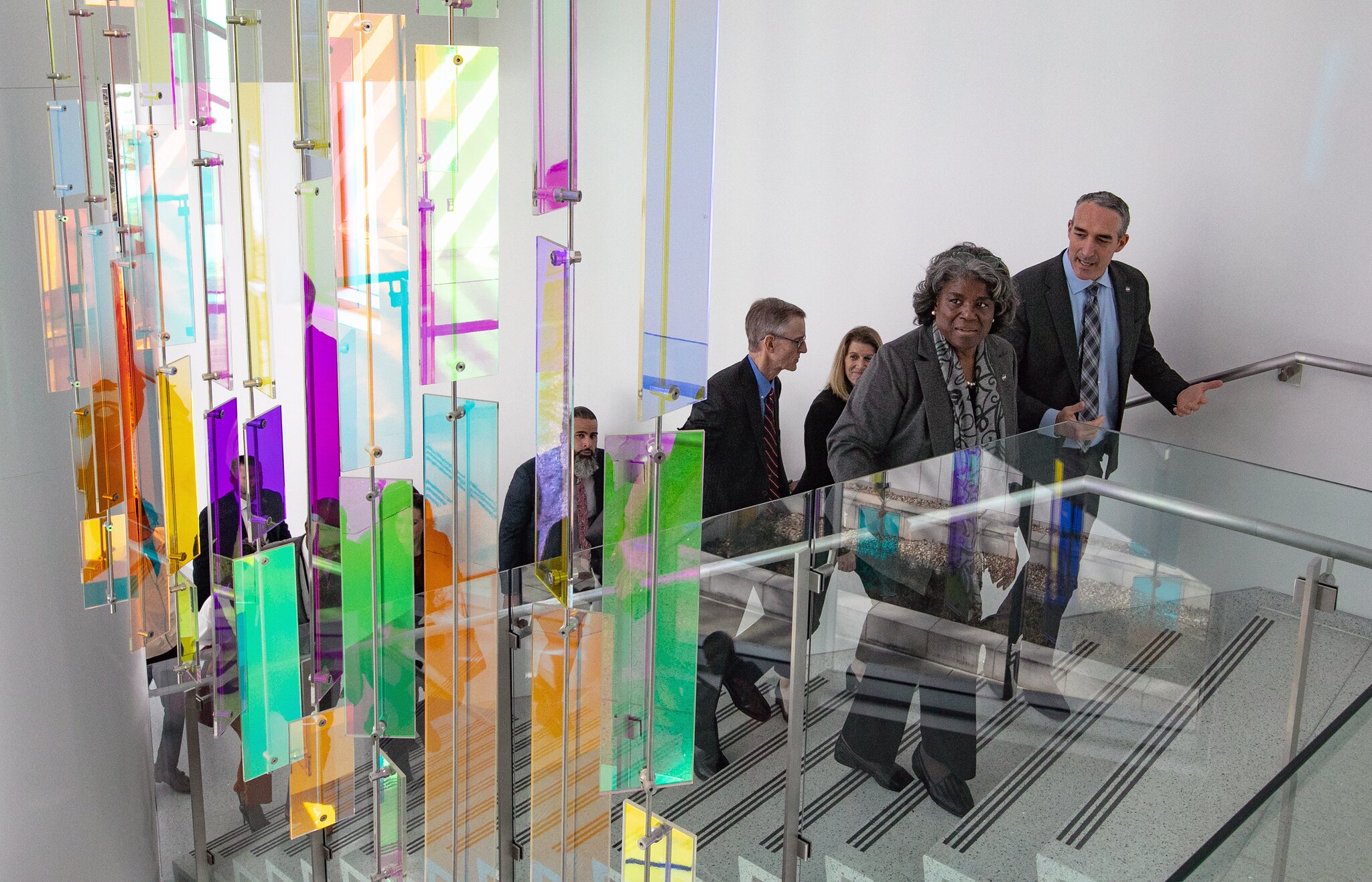 During her stop at Langley, Ambassador Thomas-Greenfield visited Langley's newest facility, the Measurement Systems Lab.