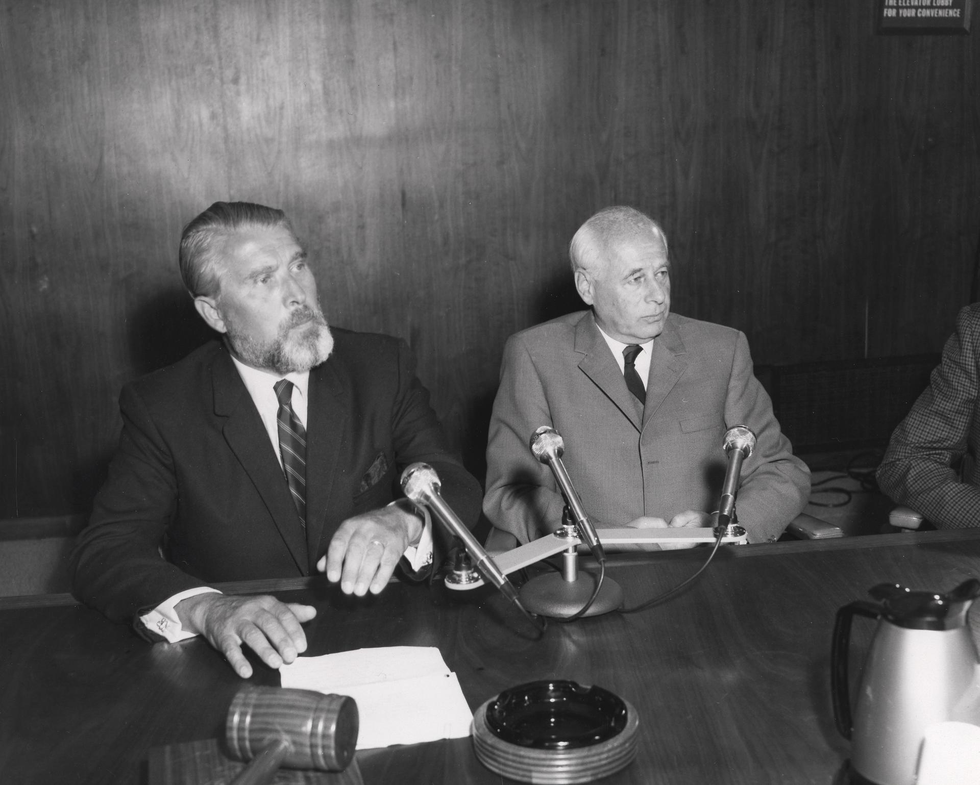 Wernher von Braun and Eberhard Rees