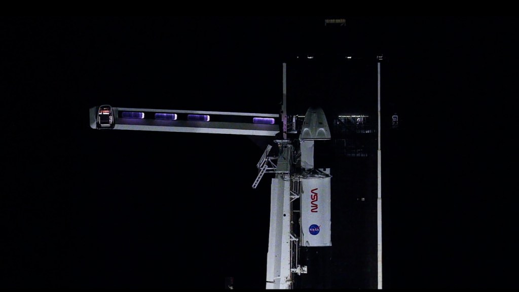 
			Crew Access Arm Retracted for NASA’s SpaceX Crew-6 Launch - NASA			