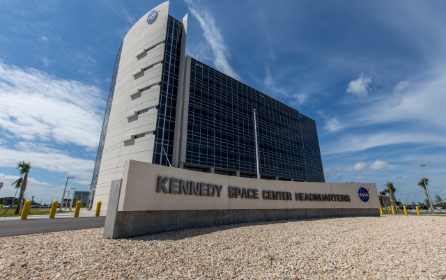 The Central Campus Headquarters Building at NASA's Kennedy Space Center in Florida.