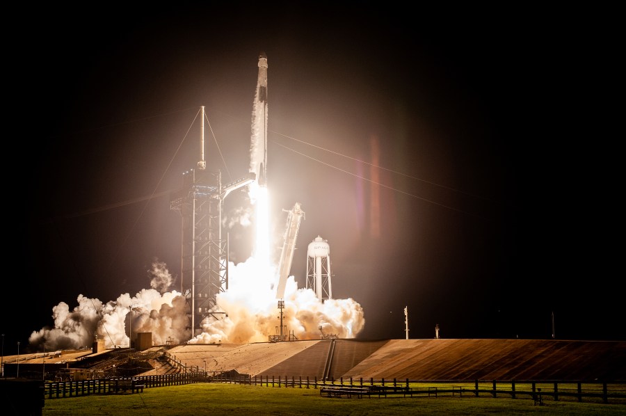 SpaceX's Falcon 9 rocket lifts off from Kennedy Space Center's Launch Complex 39A for the agency's SpaceX Crew-1 mission.