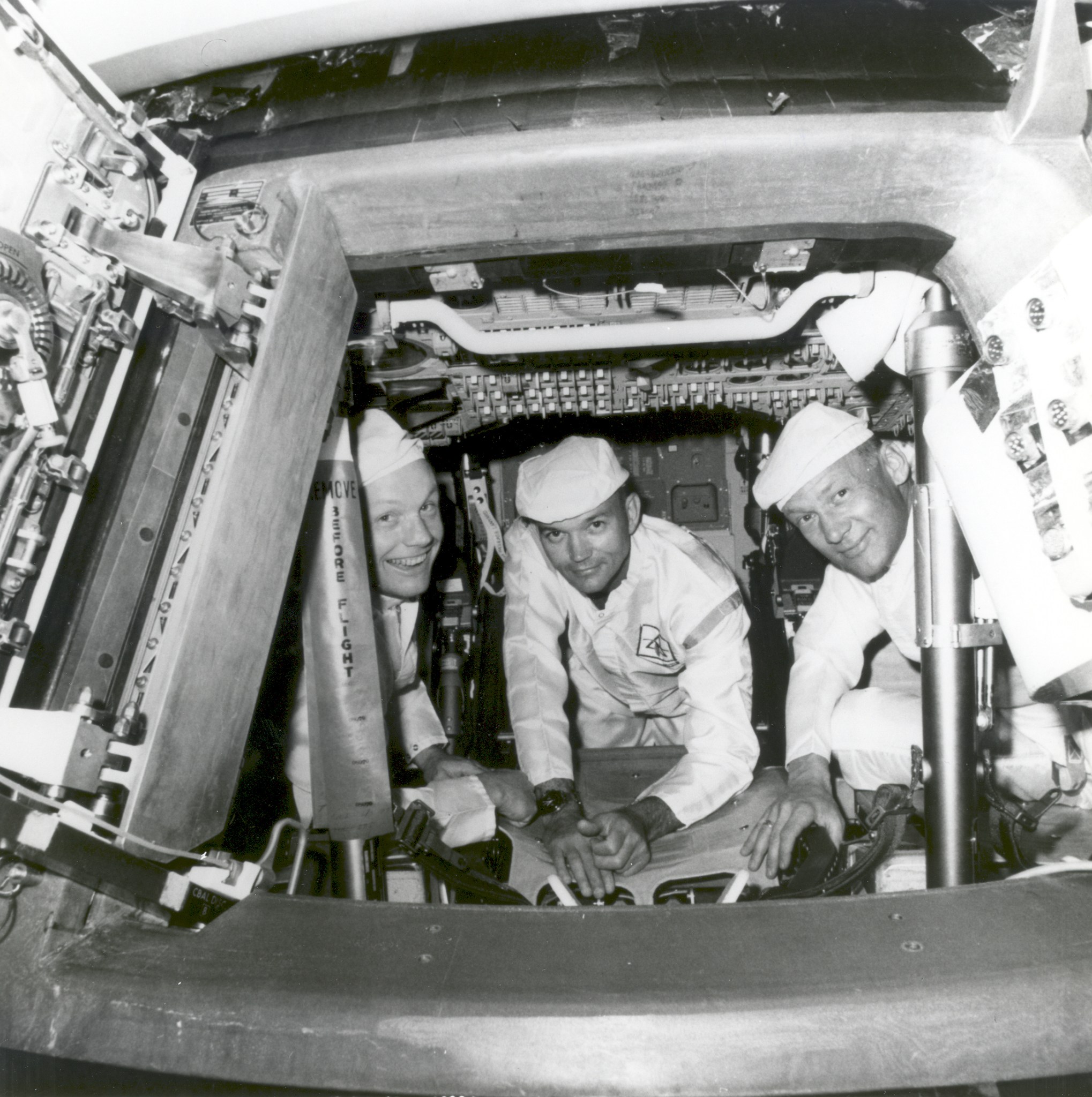 Astronauts in the command module