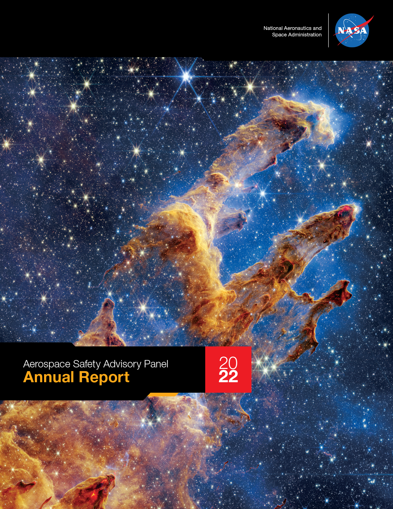 Cover of NASA's Aerospace Safety Advisory Panel 2022 Annual Report.