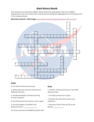 Black History Month: A Crossword puzzle