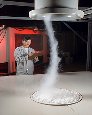 A scientist working on an experiment