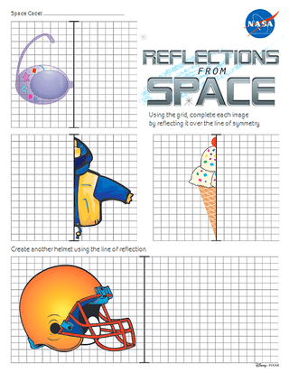 A page from the Buzz Lightyear I Spy Reflections From Space Activity