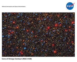 Core of Omega Centauri NGC5139 lithograph