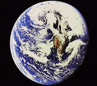 A picture of the Earth as seen from space