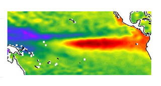 A satellite image of El Nino
