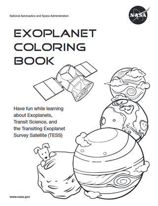 The front cover of the Exoplanet Coloring Book