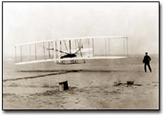 Actual Flight of The Flyer at Kitty Hawk