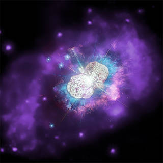 Colorful x-ray wavelength view of the double-star system Eta Carinae