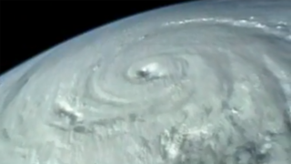 View of a hurricane taken from space
