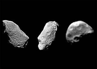 Three rocky asteroids