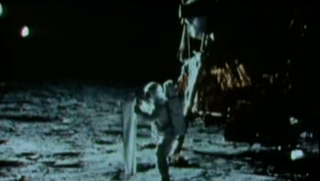 Apollo 11 astronaut on the moon