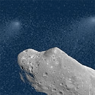 An illustration of an asteroid