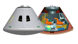 Vertical cross -section of the Orion crew module