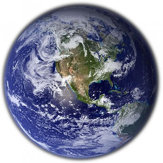 A satellite image of the Earth