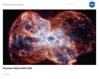 Planetary Nebula NGC 2440 Lithograph - NASA