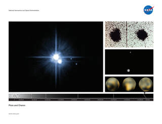 Pluto and Charon lithograph
