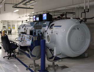 Hyperbaric chamber  located at the NBL used  to treat diving-related decompression illness