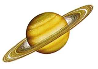 An illustration of Saturn