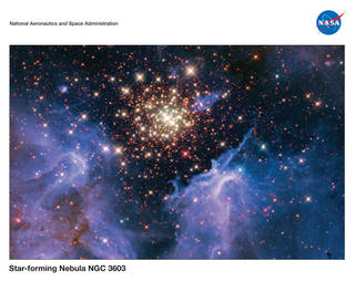 Star-forming Nebula NGC3603 lithograph