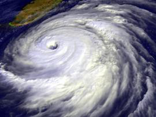 Satellite image of a hurricane