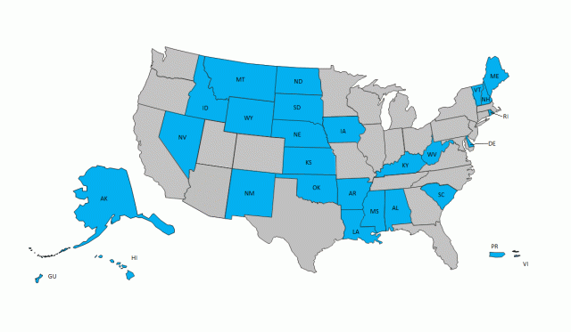 U.S. EPSCoR map