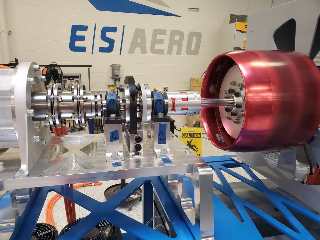 A closeup look of an X-57 cruise motor.