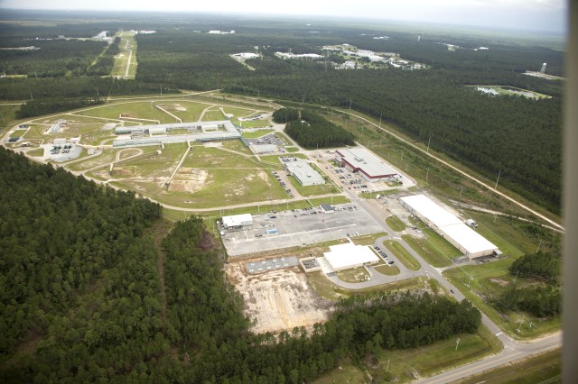 aerial view of test complex at stennis space center