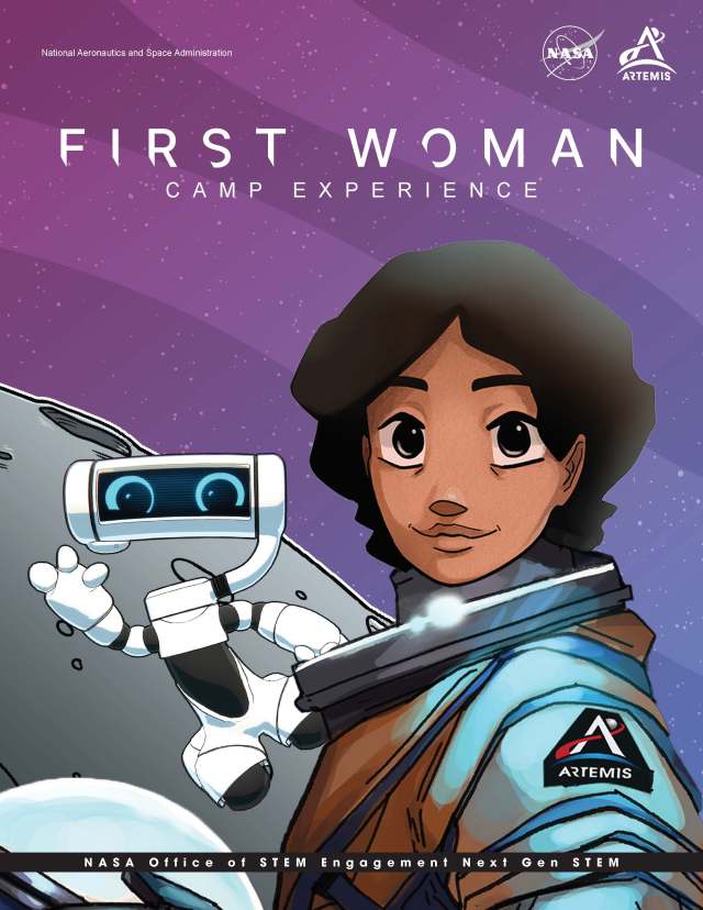 Callie the fictional comic character of NASA's "First Woman" comic