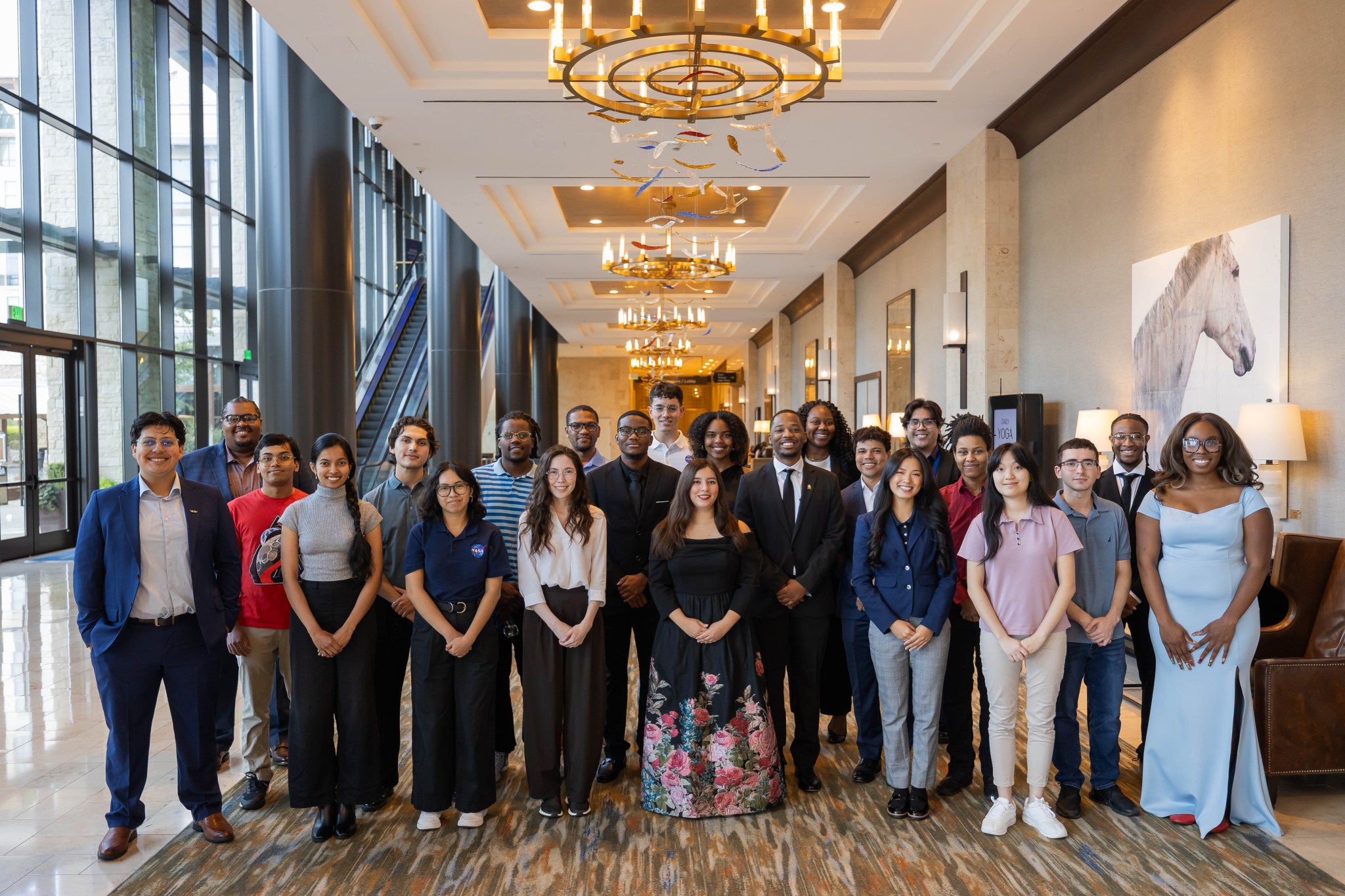 A group of students posing for a photo at the GEM Conference.