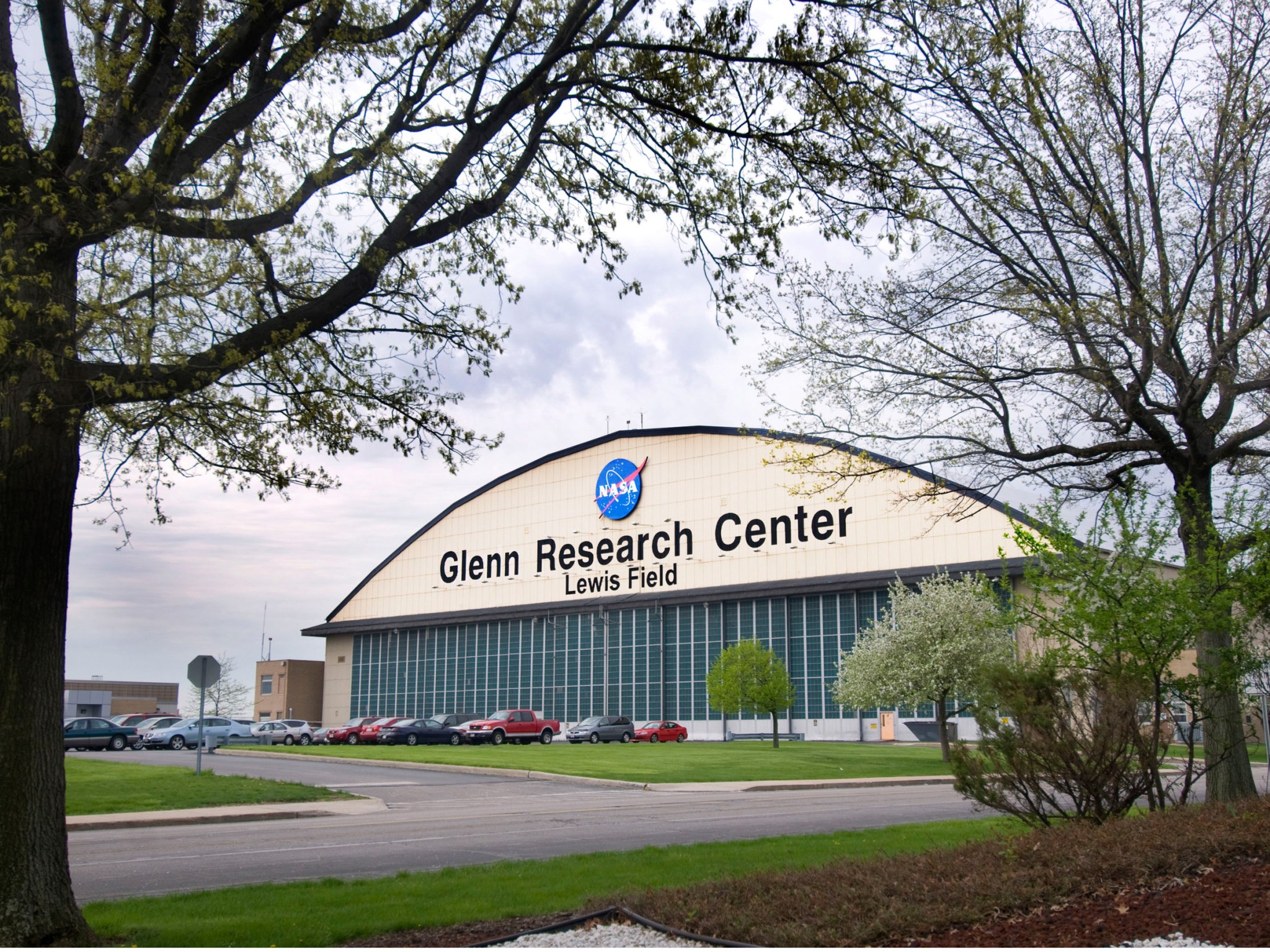 Glenn Research Center hangar as viewed from the front
