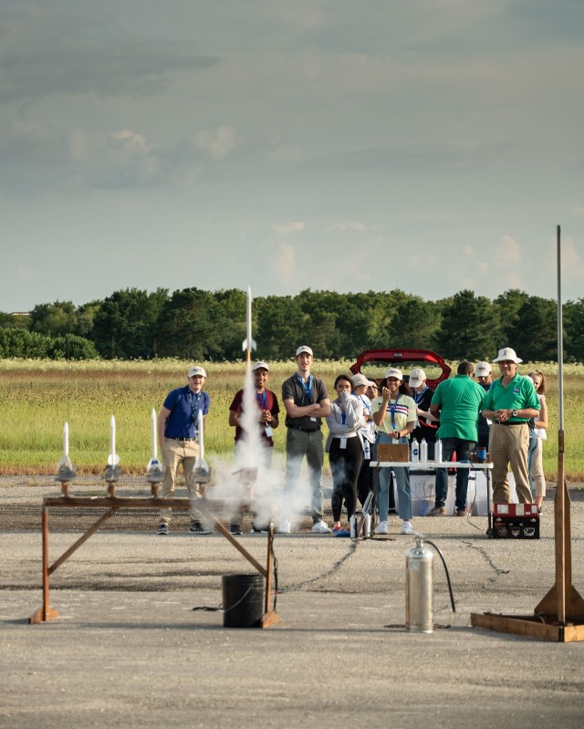 Texas High School Aerospace Scholars launching rockets