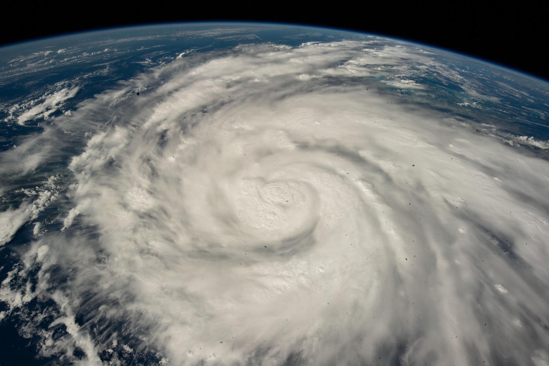 Hurricane Ian is pictured from the International Space Station as it orbited 258 miles above the Caribbean Sea east of Belize. At the time of this photograph, Ian was just south of Cuba gaining strength and heading toward Florida.