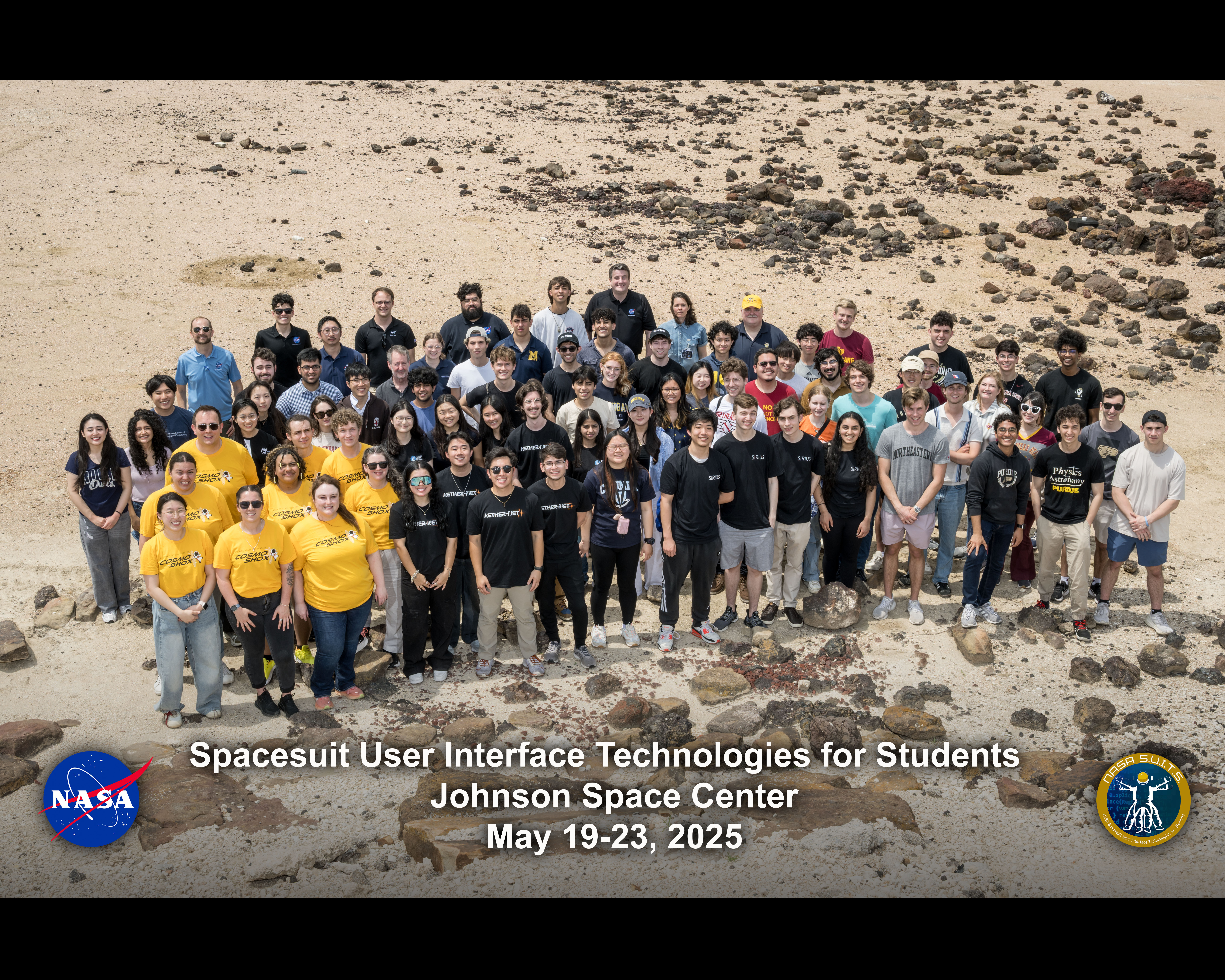 Group photo of the NASA SUITS 2024-2025 teams
