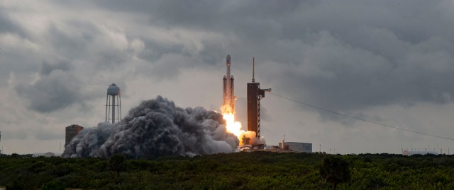 NASA’s Psyche spacecraft, atop a SpaceX Falcon Heavy rocket, lifts off from Kennedy Space Center’s historic Launch Complex 39A in Florida.