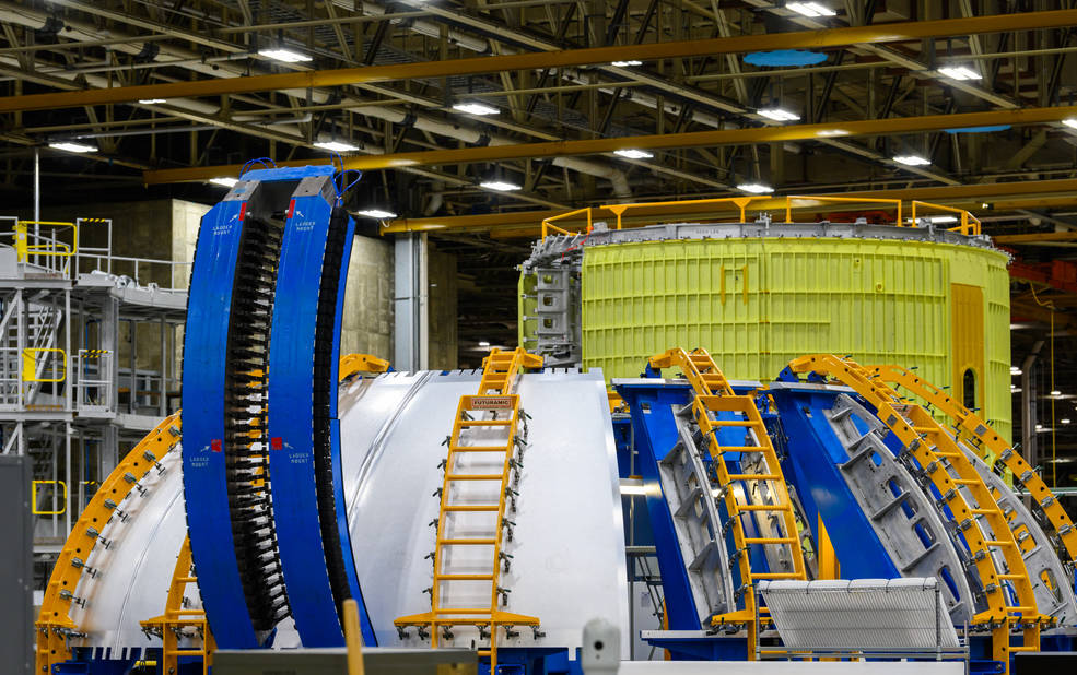 Technicians at Michoud Assembly Facility are manufacturing structures for multiple Space Launch System rockets that will power future Artemis flights.