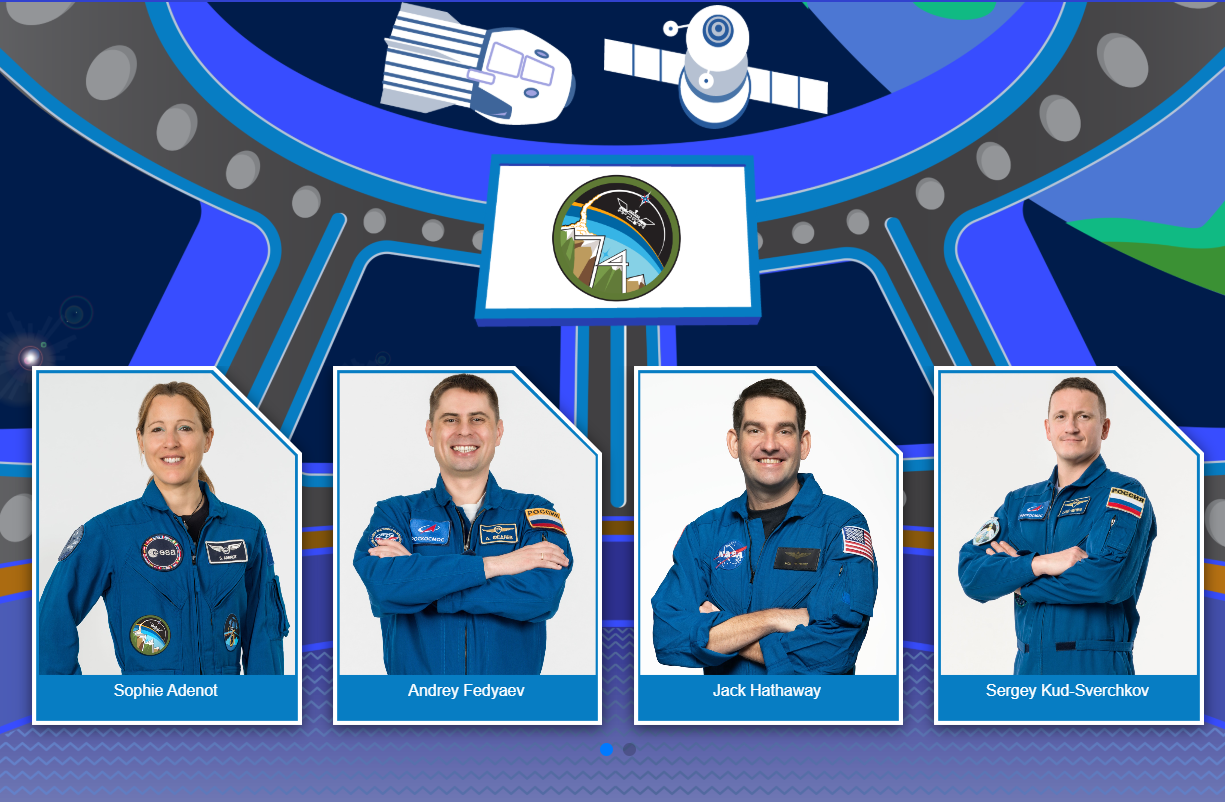 Four astronauts now in space