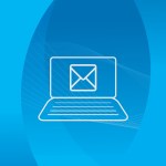 email icon on blue background